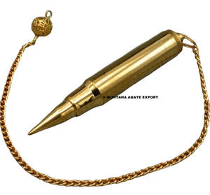 Péndulos de Metal Curativos para Adivinación, Diseño de Péndulo de Latón - 14 Regalos Espirituales, Péndulo de Latón Curativo Reiki de MUNTAHA AGATE - Product Image 1