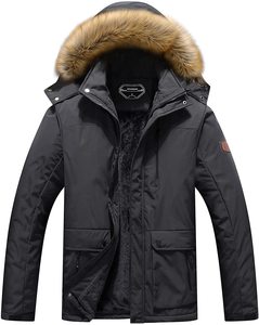 ผู้ชาย TE-7096 ฤดูหนาวเสื้อกันหนาวหิมะอบอุ่นHoodedทํางานOuterwearกันน้ํา 100% โพลีเอสเตอร์นอนวูฟเวนทอผ้ารุ่นซิปปิด - Product Image 2
