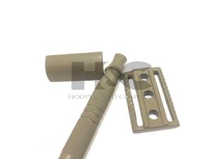 Maquinilla de afeitar de seguridad para hombre, maquinilla de afeitar de doble filo, de acero inoxidable gris, para afeitar clásico - Product Image 5