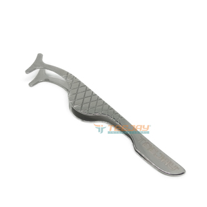 TEEJAY Applicateur de faux cils le plus vendu en acier inoxydable 10 mm avec poignée diamantée finition argentée et pointe dentée de précision - Product Image 1