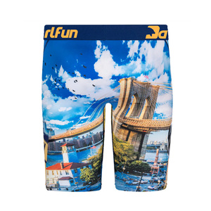 <span class=keywords><strong>Boxer</strong></span> court personnalisé en gros avec logo, impression par sublimation, sous-vêtements longs, <span class=keywords><strong>boxer</strong></span> court en <span class=keywords><strong>polyester</strong></span>/spandex, séchage rapide, respirant - Product Image 3