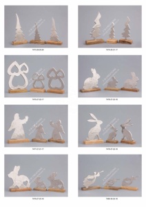 Meilleures ventes : Mini sculpture de lapin en métal moderne, motif animal mignon, pour décoration de Noël et de Pâques, utilisation sur table à la maison et pour Pâques - Product Image 3