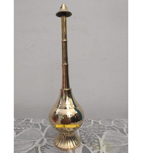 Rociador de Agua de Rosas de Latón Hecho a Mano, Gulab Pash con Acabado Dorado, Botella de Perfume, Dispensador de Fragancia para Ceremonias de Boda, Decoración India - Product Image 1