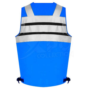 High Visibility Custom Logo Reflective Safety Vest Custom <b>Color</b> Safety Workwear Vest 100% Polyester Mesh Fluorescent Vest - Product Image 3