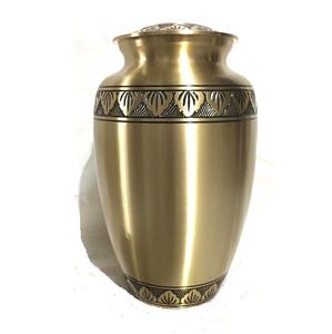 Urne de crémation en étain gravé, métallique, en laiton, pour adultes, cendres funérailles humaines, Style américain/européen - Product Image 1
