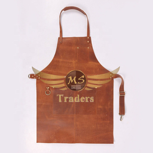 Jardinage industriel Tablier de travail en cuir personnalisé Résistant à la chaleur Sangle réglable Résistant à la chaleur Cuir fendu Soudage - Product Image 4