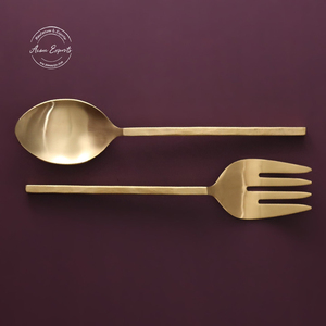 Luxury Gold Finish Spoon and Fork <b>Set</b> Premium Stainless Steel Durable Rust Resistant Elegant Dining Tableware <b>Set</b> - Product Image 2