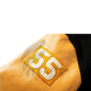 Veste Letterman universitaire personnalisée et basse unisexe prête à expédier Offre Spéciale le produit en tissu de toile - Product Image 5