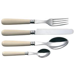 Ensemble de couverts décoratifs en acier inoxydable avec manche en résine noire, style moderne et écologique - Product Image 3