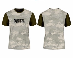 Summer High Stretchy Camouflage Muscle Fitness Running Cotton Spandex Casual T-shirt Short Sleeve for Youth and adult - Product Image 5