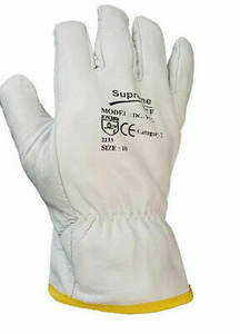 Gants blancs en cuir de vache de qualité supérieure, gants de travail, de sécurité à la conduite, pour camions lourds, pour Construction, vente en gros - Product Image 3