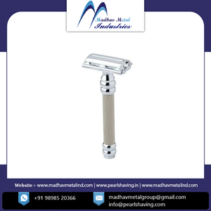 Última Navaja de Seguridad de Doble Filo Ajustable con Perlas, Hoja de Acero Inoxidable, Diseño de Apertura Giratoria para Uso Facial y Corporal Masculino, Barbería - Product Image 5