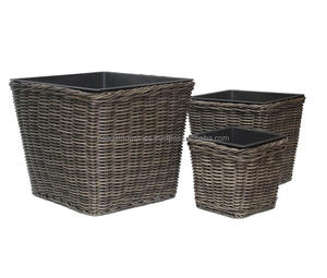 Oneup — ensemble de 3 paniers de rangement en bambou, nouveauté, fabrication de panier, benne de jardin et de décoration d'intérieur - Product Image 1