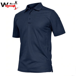 Camiseta de manga corta de algodón 100% transpirable antiarrugas ecológica de calidad premium para hombre con cierre de 3 botones en todos los colores - Product Image 2