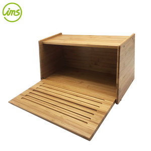 Boîte à pain en bambou avec porte, comptoir de salle à manger - Product Image 2