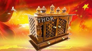 Wooden Temple//<b>Pooja</b> <b>Mandir</b>/<b>Pooja</b> Mandap Handicrafts Multi Polished Temple <b>Home</b> & Office Decor - Product Image 2