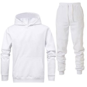 Solid Color Long Sleeve Hoodies Joggers Tracksuit Sweat Suit 2 Piece Hoodies Set Famous Outfits Men Tracksuit Made in Vietnam - Product Image 3