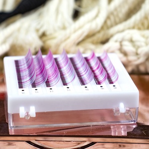 Dark Brown Korean PBT Fiber Super Soft Single Eyelash Extensions CC Curl No Glue Residue Eco-Friendly <b>Paper</b> Box - Product Image 6