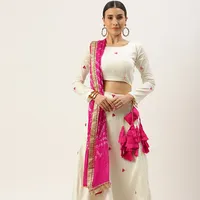 デザイナーのLehengaCholiとDupattaが綿の美しい生地で作られた上質な色で3ピーススーツデザイン29 -29.9% 1.85%