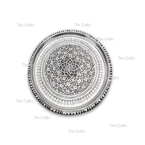Design ammirevole forma rotonda sotto piastra di ricarica piastra per decorazione tavola ristorante piastra caricatore alla rinfusa