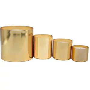 最佳标准品质奢华花式设计手工金属蜡烛罐，用于家居和节日装饰