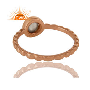 Labradorita Natural anillo de piedras preciosas chapado en oro rosa proveedor de joyas de diseño apilable, anillo de plata esterlina, fabricante de la joyería - Product Image 3