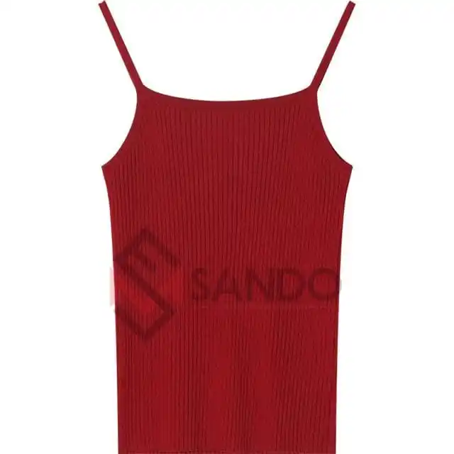 Wholesale stretchable ribbed tank top for women