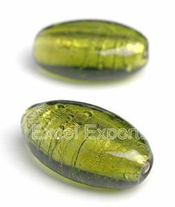 PERLES de meilleure qualité perles de verre sarcelle argentées 10x22mm plat ovale plusieurs couleurs disponibles fabricant fournisseur en gros - Product Image 2