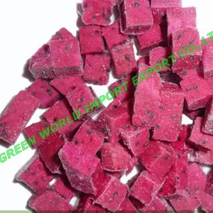 Bevroren Organische Roze Dragon Fruit/Pitaya 100% Chunk Met Hot Prijs-Iqf Dragon Fruit Dobbelstenen Uit Vietnam