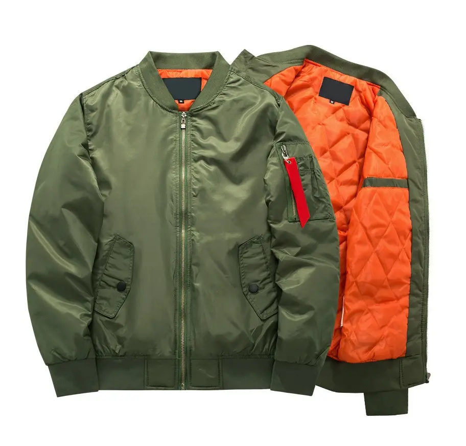 Custom Nylon Plain Flight Bomber Jacket