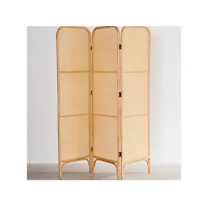 Natuurlijke Rotan Scheidingswand Met 3 Panel Screen Divider/Scherm Partitie Met Beste Prijs