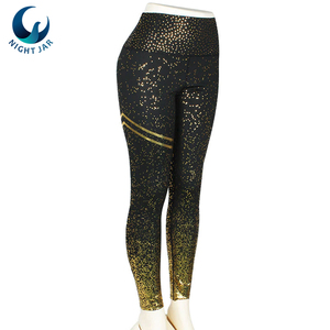 Venta al por mayor de ropa de Fitness entrenamiento corriendo estiramiento gimnasio usar pantalones de Yoga medias de las mujeres - Product Image 2