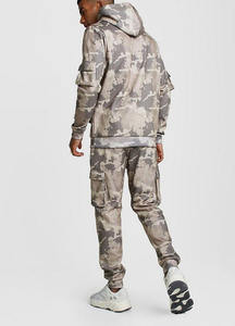 Chándal ajustado con cremallera para hombre, chándal con capucha para correr, color negro, OEM, venta al por mayor - Product Image 3