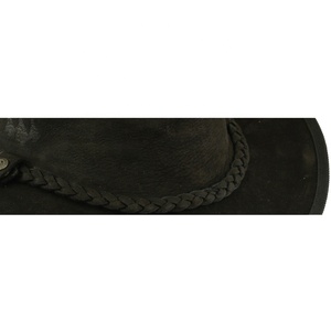 Gorra de cuero genuino Baleful Ne, gorra de motero de cuero, gorra de cuero genuino con cierre a presión, EE. UU. - Product Image 6