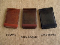 Dompet Pria Kulit Asli Anti Air Penjepit Uang Tempat Kartu Kredit Buatan Tangan Minimalis Penutup Dompet Tipis Pendek Praktis