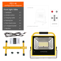 Lámpara LED Portátil de Alta Potencia 40W/60W/100W, 9 Pulgadas, IP54 Impermeable, 1330 Lúmenes, Luz Blanca 8000K, USB-Cob, para Taller, Jardín, Hotel