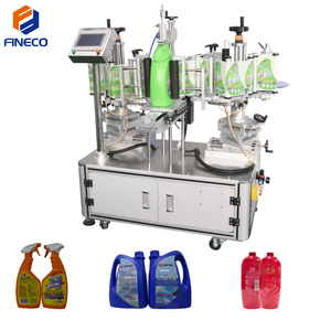 Chine <span class=keywords><strong>Fineco</strong></span> 909 manuel seau Offre Spéciale semi-automatique plat carré bouteille Double face étiqueteuse - Product Image 3