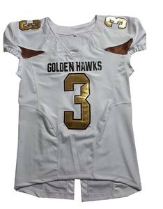 Conjunto de Uniforme de Fútbol Americano Juvenil Personalizado, Camiseta y Pantalón de Poliéster con Estampado por Sublimación y Serigrafía, Ropa Deportiva en Blanco - Product Image 6