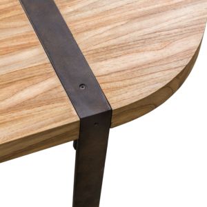 โต๊ะกาแฟ Kupat ไม้เนื้อแข็ง ขาโลหะ ดีไซน์ธรรมชาติ ทันสมัย เหมาะสำหรับห้องนั่งเล่น บ้าน โรงแรม - Product Image 4