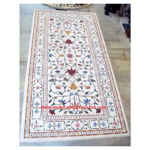 Haut de Table en marbre incrusté, édition Exclusive - Product Image 1