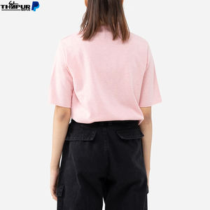 Camisetas de Punto de Algodón 100% Ecológicas al por Mayor, Logotipo Personalizado, Cuello Redondo Informal, Talla XL, Primavera, Verano, Otoño, Tela de Spandex de 180 g - Product Image 4