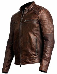 New Arrival Winter Custom Coats Vintage Riding <b>Biker</b> Motorcycle Men <b>Leather</b> <b>Jackets</b> - Product Image 1