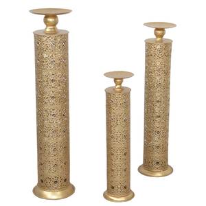 3 bougeoirs en métal, chandelier en métal pour la décoration - Product Image 6