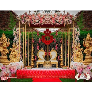 Mandap de pilares de Metal para boda al aire libre, accesorio de Metal para decoración de boda, en inglés - Product Image 1