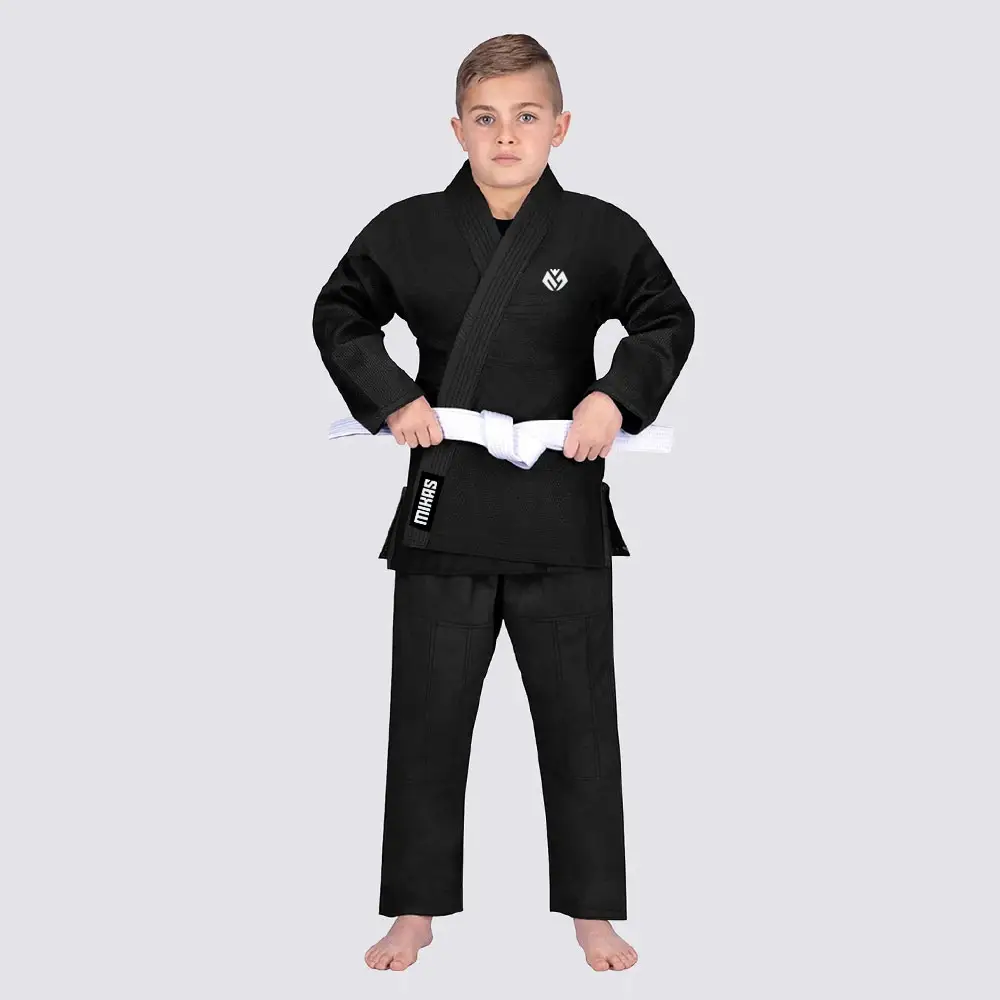 Kyokushin-Kai Karate Uniform Gi white black with belt kids judo gi judo uniform for kids