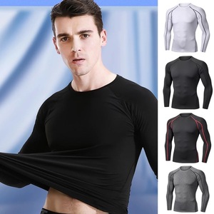 BJJ MMA Rash Guard hommes collants de Compression t-shirt Leggings Shorts ensemble personnalisé imprimé hommes à manches longues hommes Surf XXL - Product Image 3