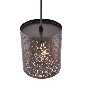 Lámpara de techo colgante hecha a mano, marroquí, acabado dorado antiguo y negro, personalizada disponible - Product Image 4