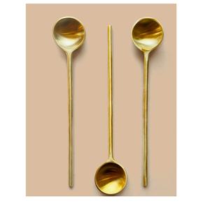 Cuchara de latón pulido para postres, cuchara de latón para embalaje personalizado, gran oferta - Product Image 3