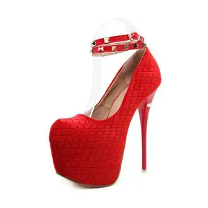 2024 महिला एंकल स्ट्रैप डिज़ाइन प्लेटफ़ॉर्म हाई स्टिलेटो हील्स पंप सैंडल जूते महिलाओं के नए शादी और पार्टी पहनने के जूते