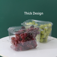 Boîte en plastique transparente pour légumes, personnalisable et recyclable, emballage en plastique pour salade, conteneur pour fruits avec couvercle